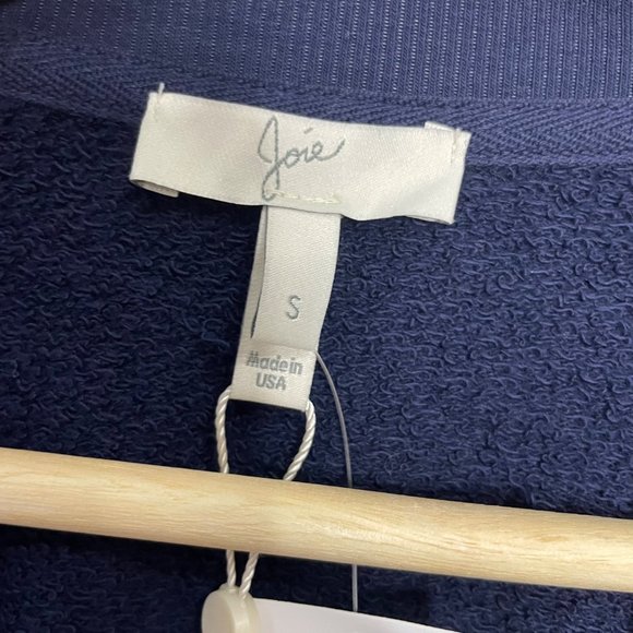 JOIE lenexa cropped sweatshirt in midnight size S - Picture 6 of 9